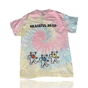 Grateful Dead Dancing Bears Tie-Dye T-Shirt Unisex M Multicolor Graphic: BOHO